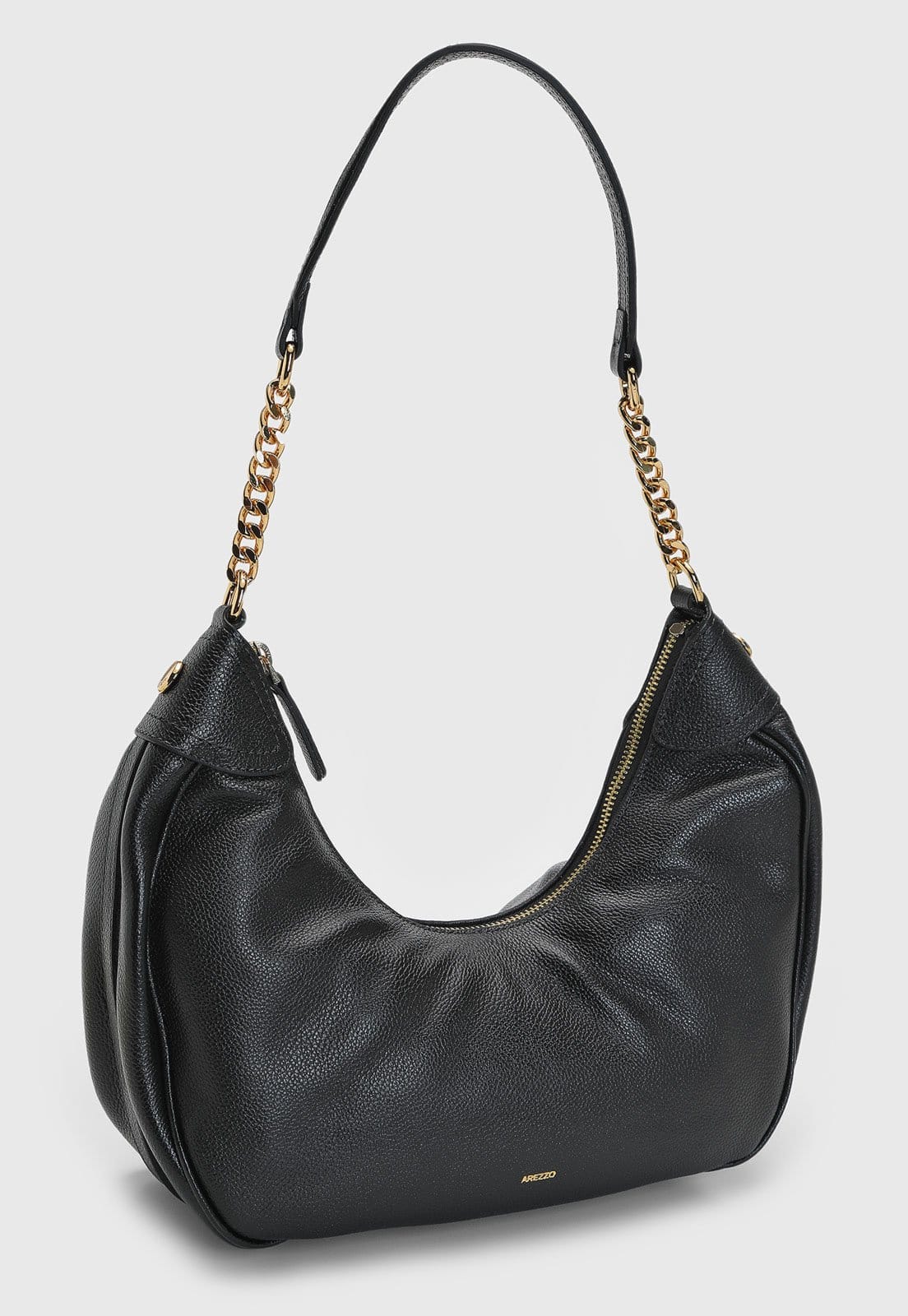 Vista 2 Bolsa Feminina Arezzo Média Alça Corrente Preta Arezzo preto