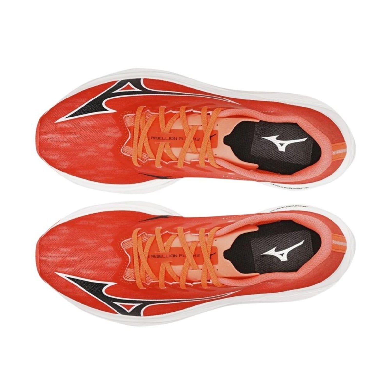 Vista 2 Tênis Corrida Masculino Mizuno Wave Rebellion Flash 3 Laranja Mizuno branco