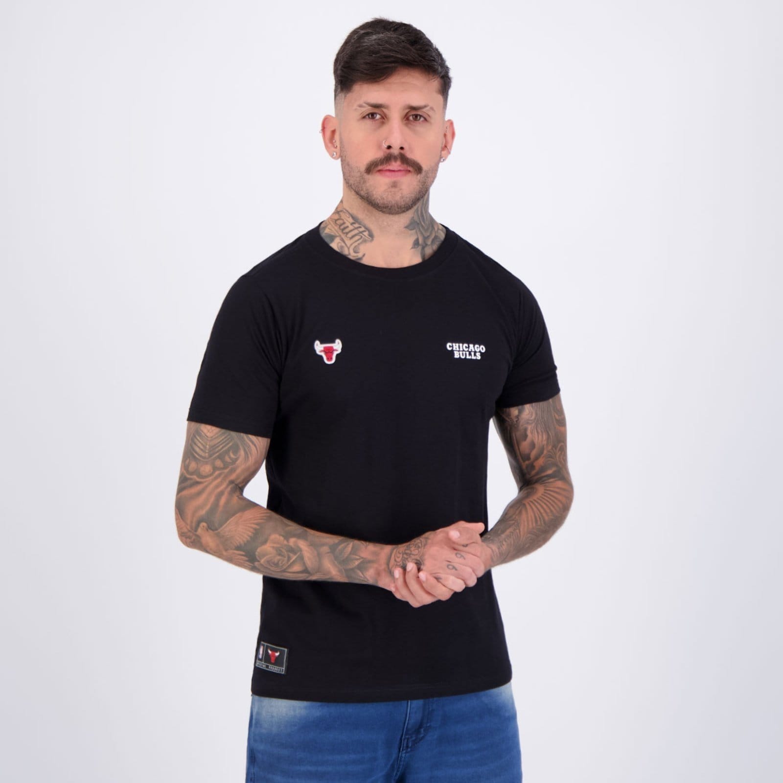 Vista 2 Camiseta NBA Chicago Bulls New Look Preta NBA preto