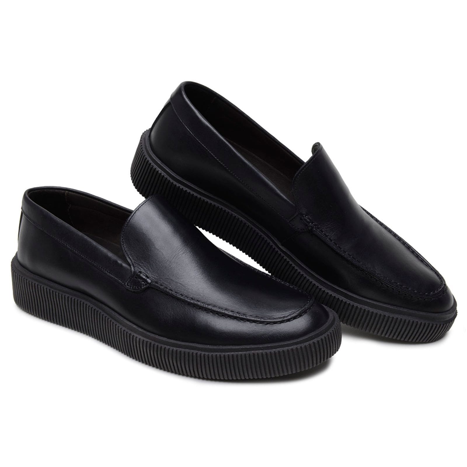 Sapato Casual Masculino Anna Andrade Dockside Em Couro Mocassim Oxford Slip On Conforto