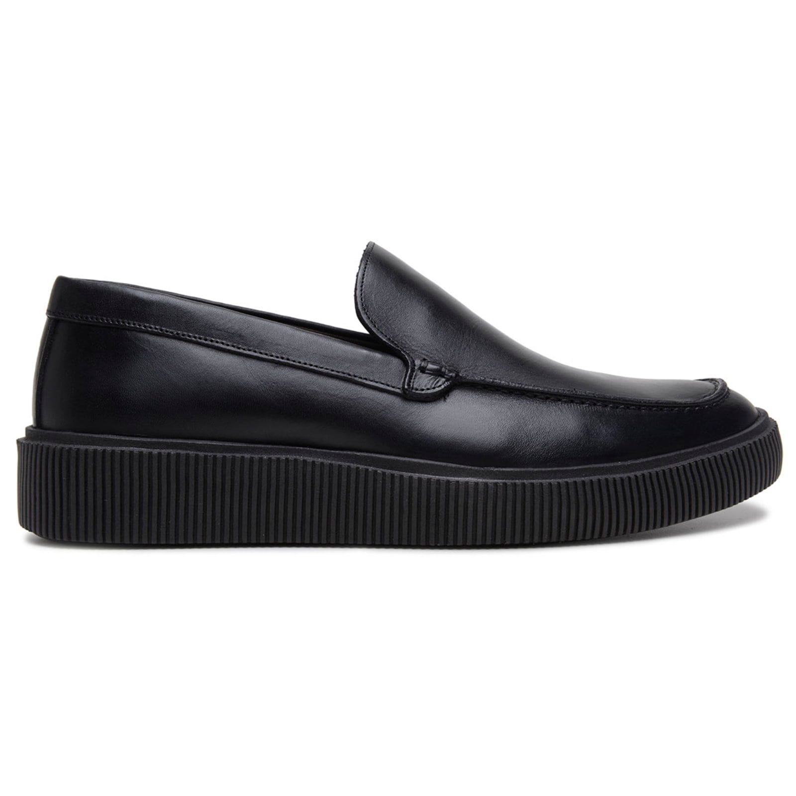 Vista 2 Sapato Casual Masculino Anna Andrade Dockside Em Couro Mocassim Oxford Slip On Conforto Anna Andrade preto