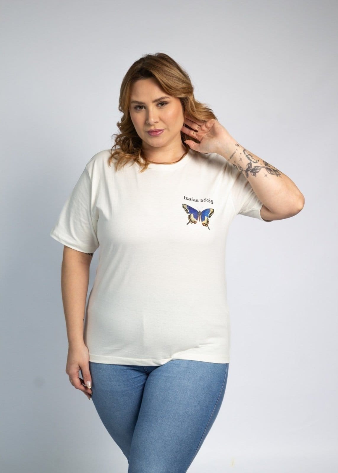 Camisa Feminina Cianitas Off Estampa Planos De Deus