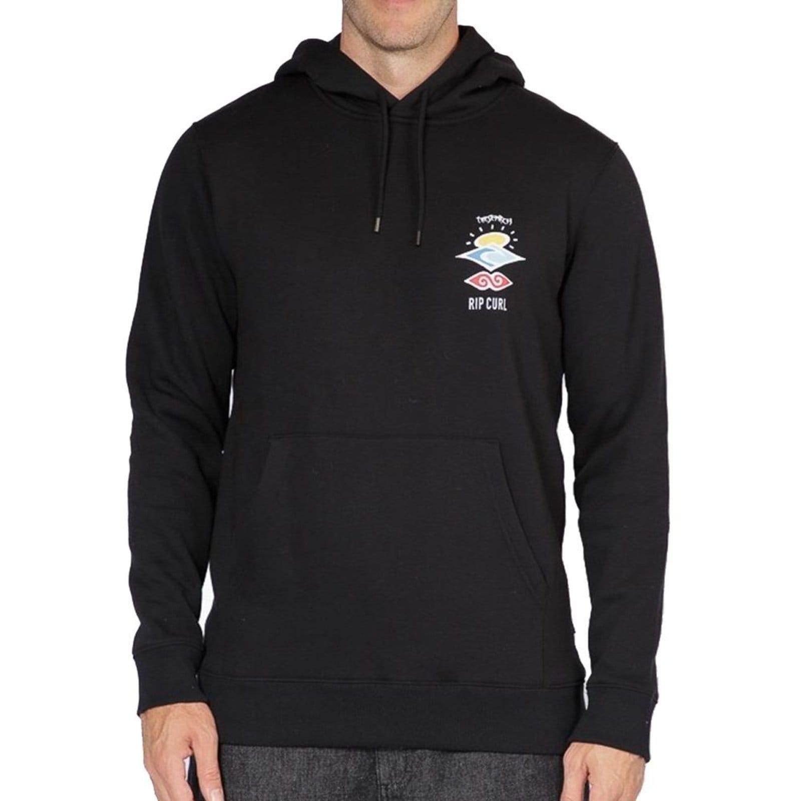 Vista principal Moletom Rip Curl Canguru Brazil Sarch Icon WT25 Black Rip Curl preto black