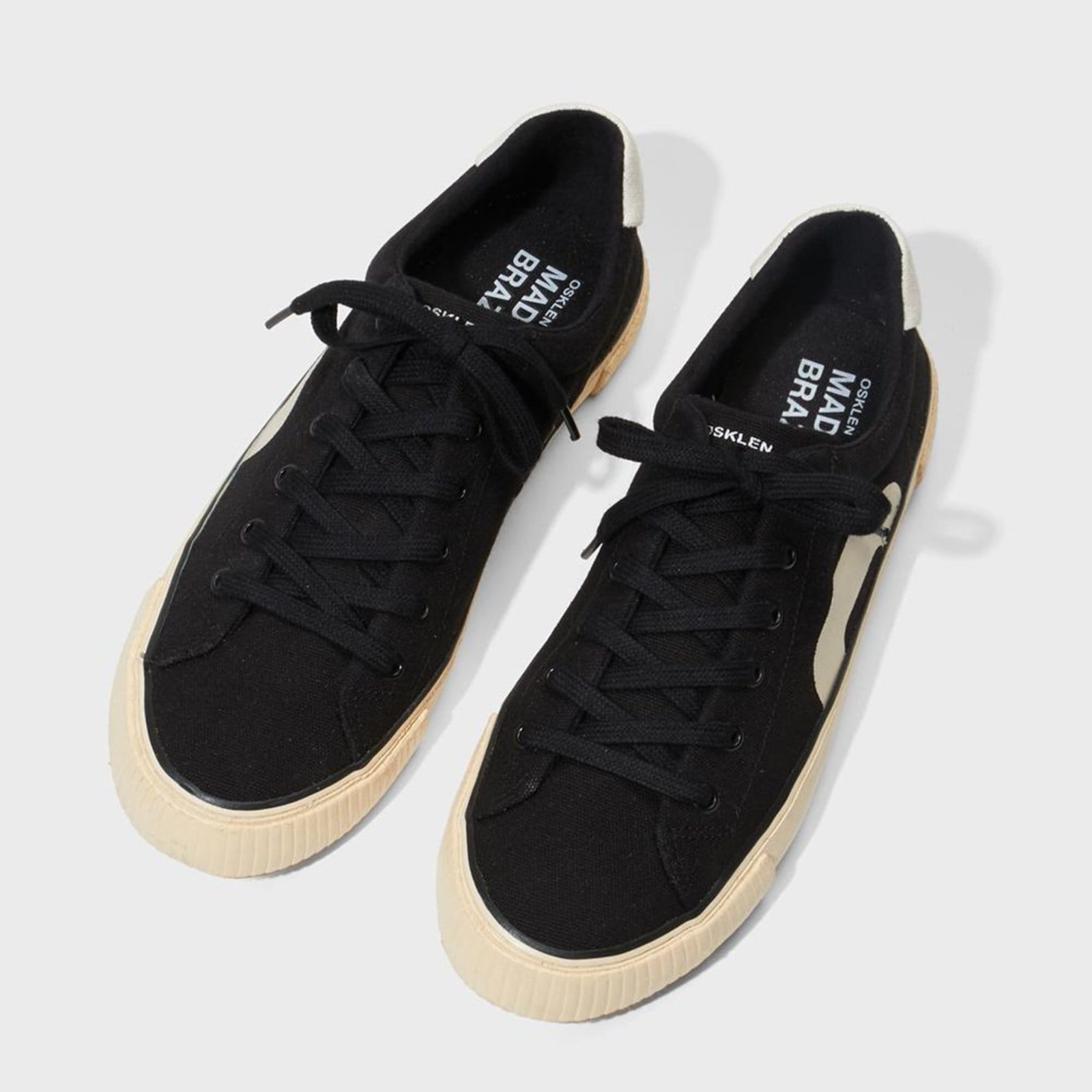 Vista 2 Tênis Osklen Lona +5521 Masculino Preto/Off White Osklen preto white