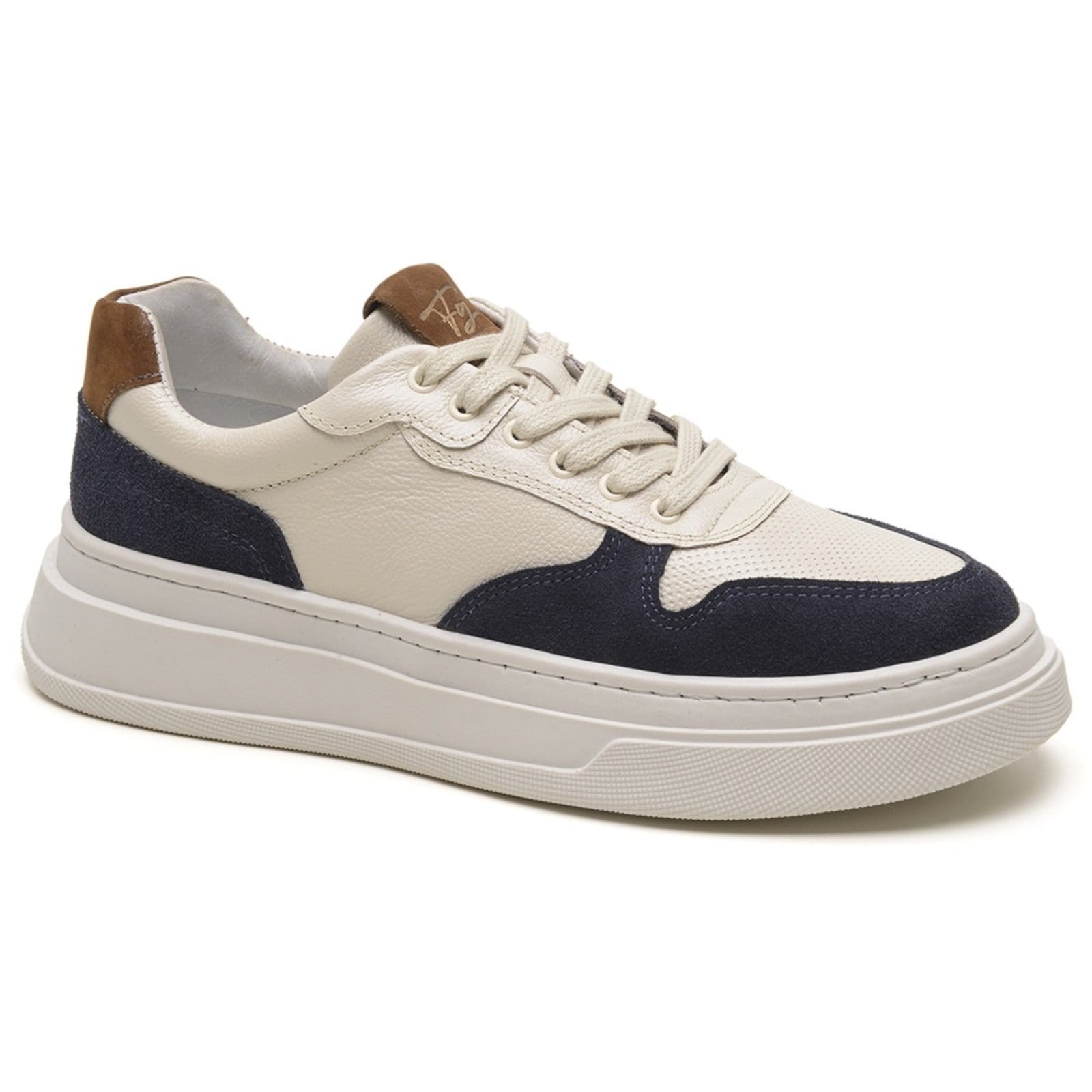Tênis Masculino Sneaker Couro Legítimo Sola Alta Plataforma Casual Moderno