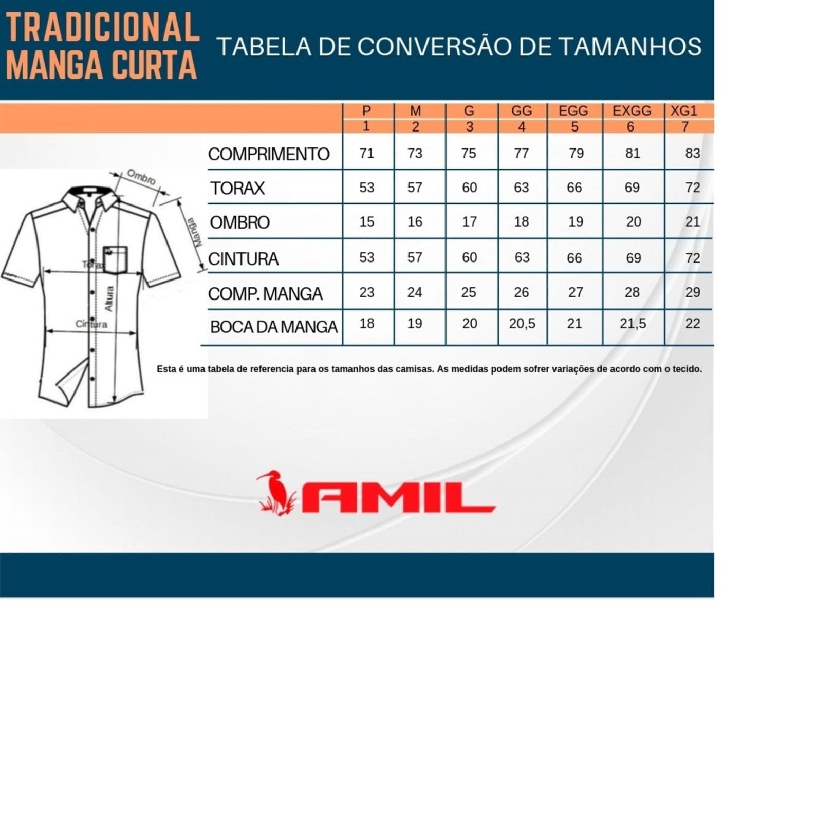 Vista 2 Kit Camisas Sociais Tradicional Amil Poliéster Com Bolso Macia Não amassa Manga Curta Luxo Amil azul/azul marinho