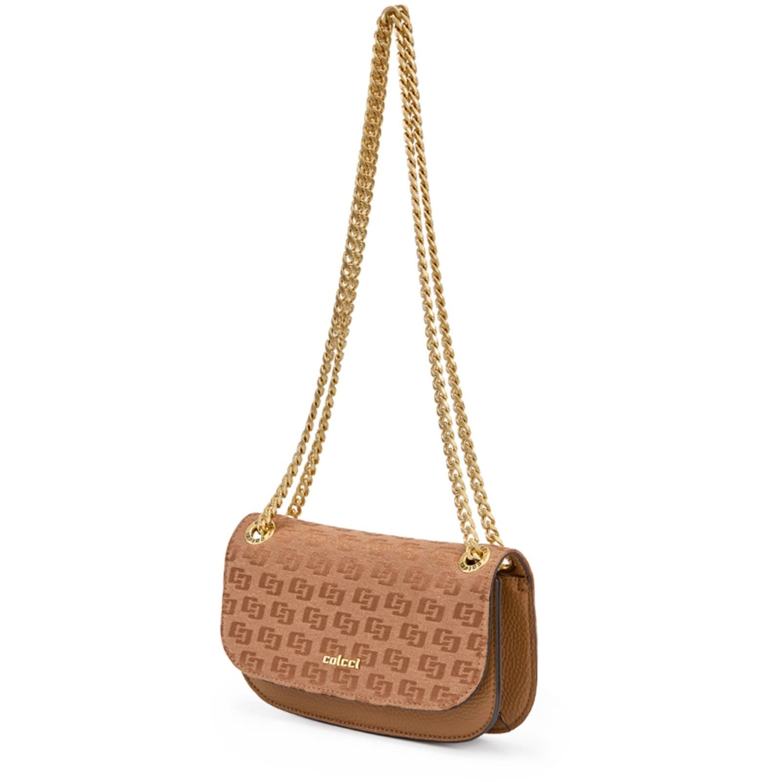 Vista principal Bolsa Shoulder Colcci Monograma Ou25 Caramelo Feminino Colcci marrom