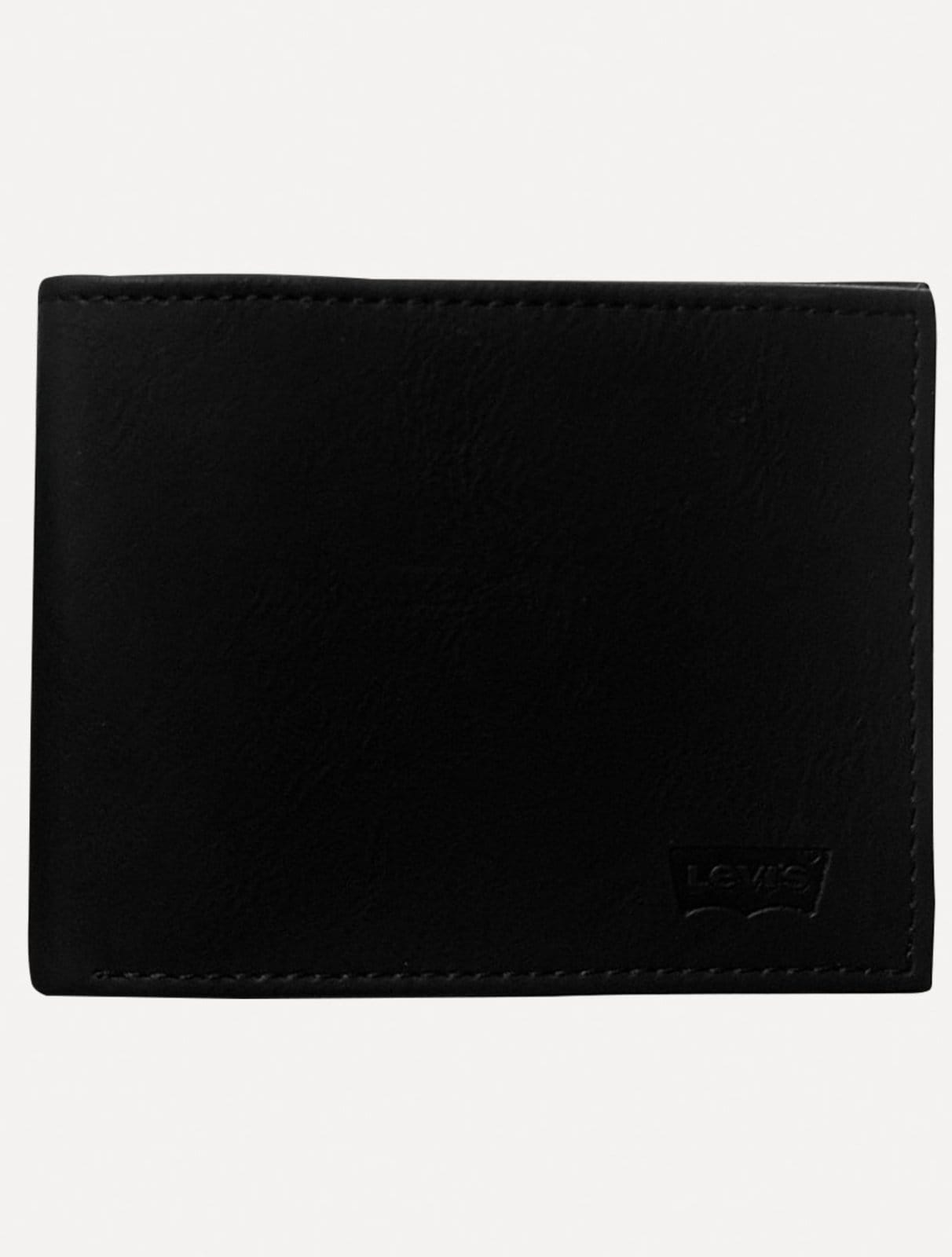 Carteira Levis Masculina Batwing Logo Flat Bifold Preta