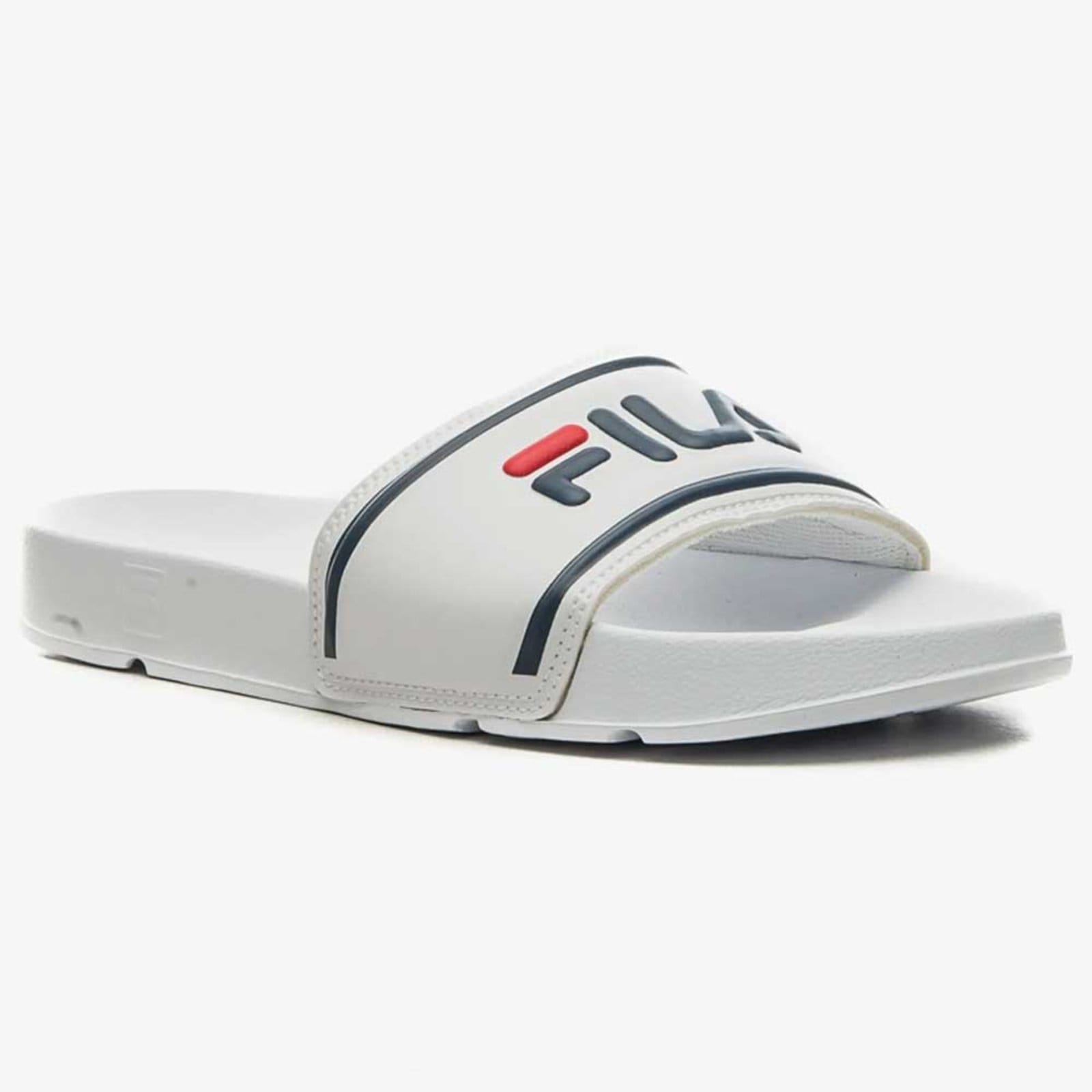 Vista principal Chinelo Feminino Drifter Slide Stripes Marinho Fila F02SD0 Fila branco