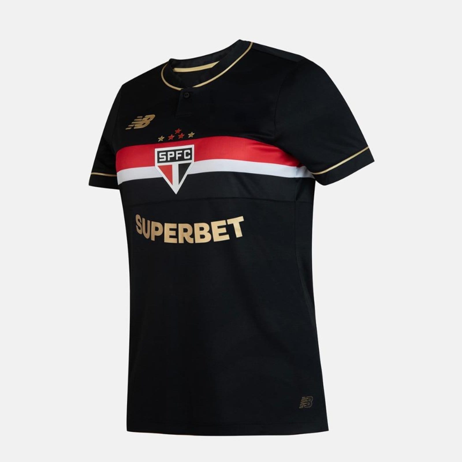 Vista 2 Camisa Jogador Comemorativa Spfc 2025 Feminina New Balance incolor