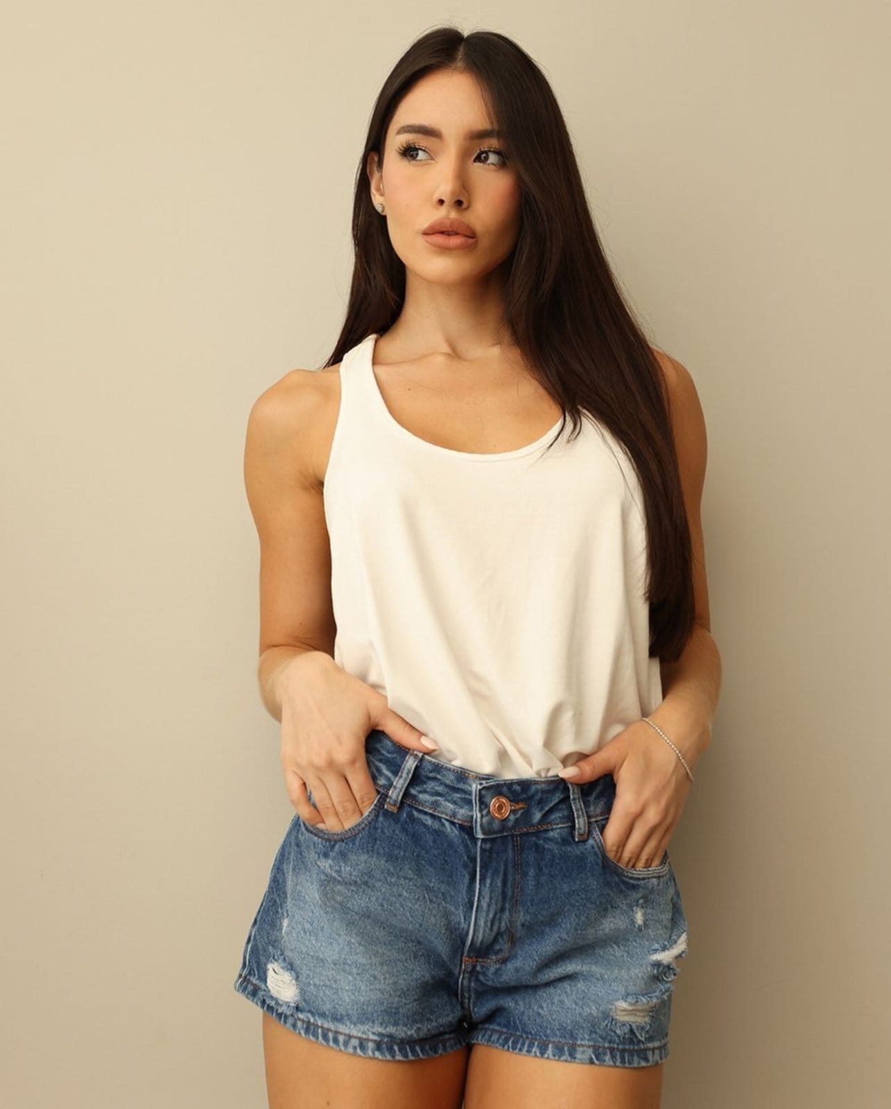 Shorts Boy Feminino Básico 00249 Sky Médio