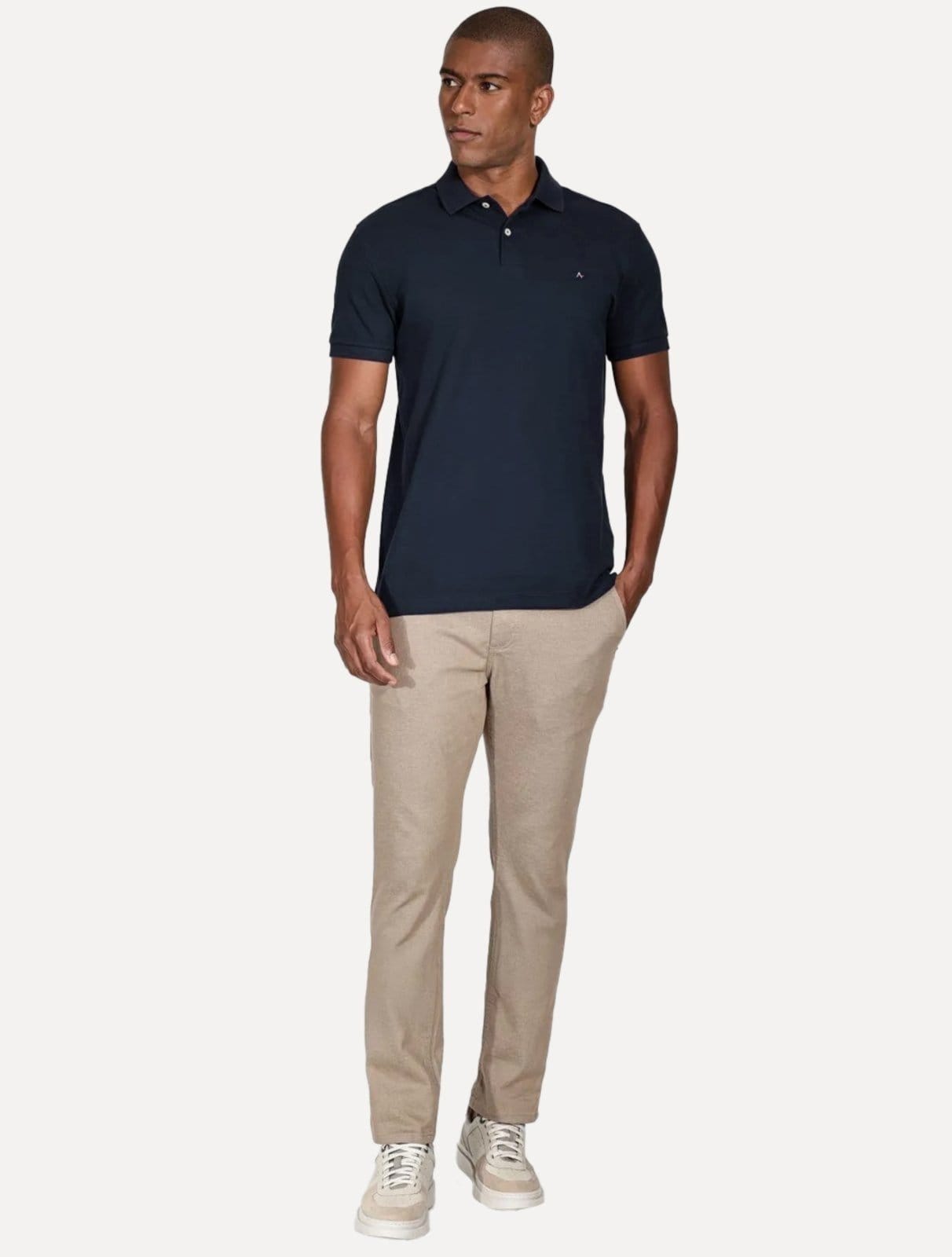 Vista 2 Polo Aramis Masculina Basic Piquet Petróleo Aramis azul