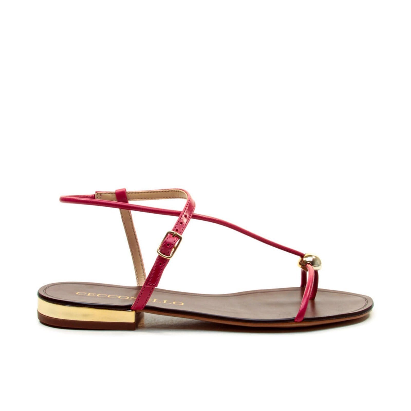 Vista principal Rasteira Couro Cecconello 2724010-2 Cecconello vermelho