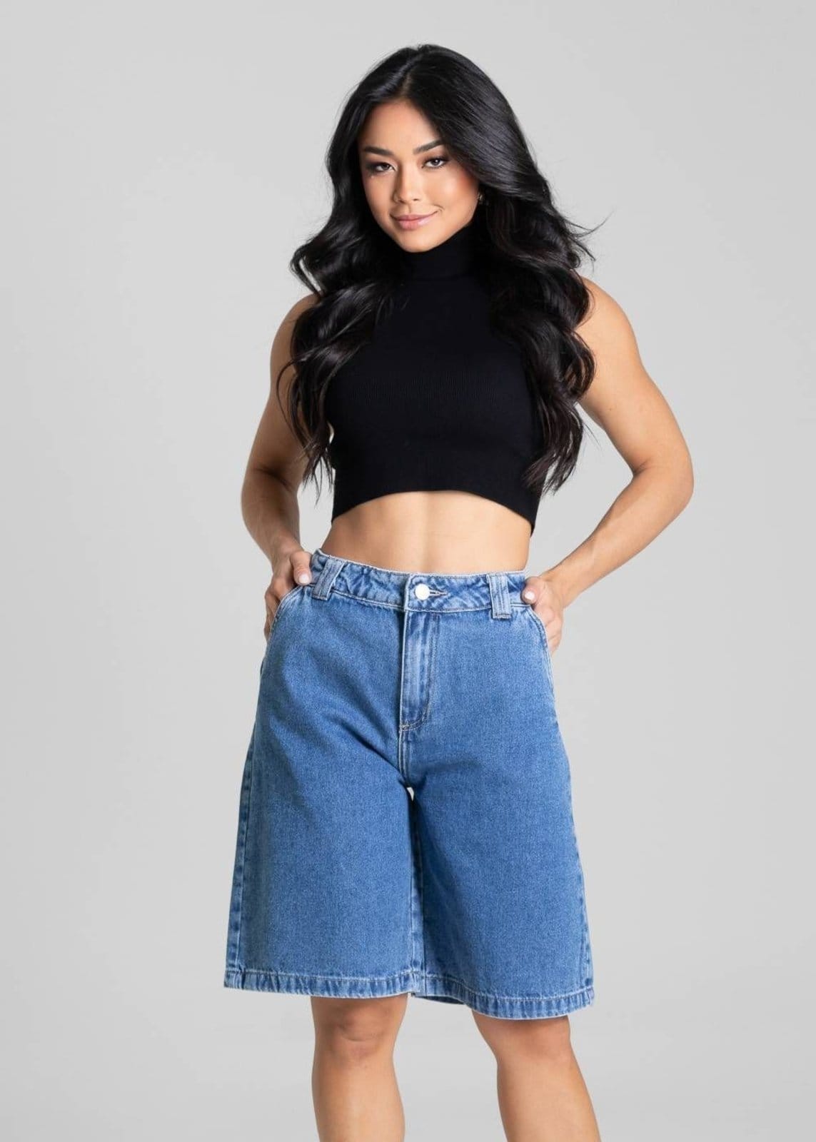 Vista 2 Bermuda Jeans Sawary - 281373 Sawary azul