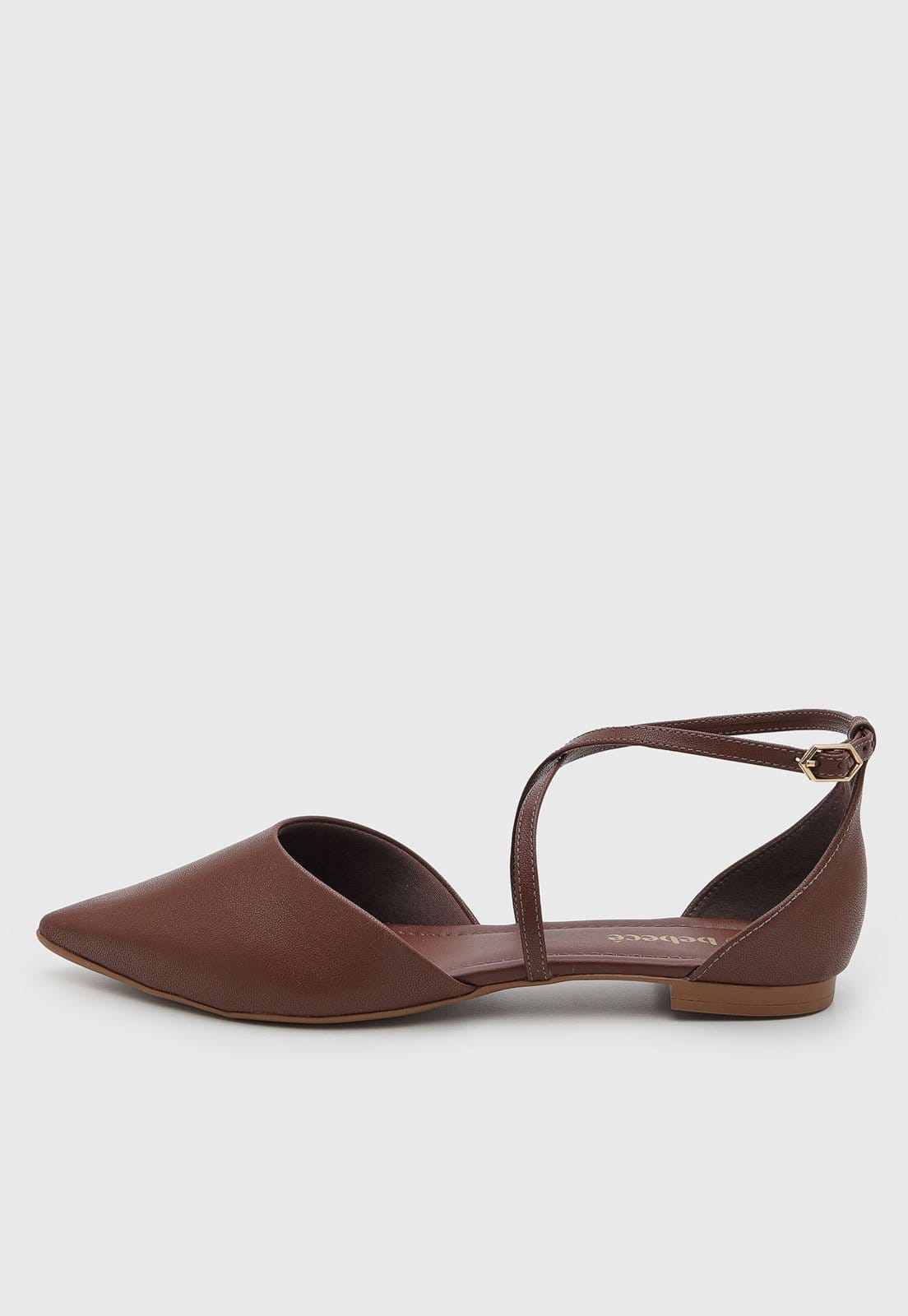 Vista principal Sapatilha Feminina Becece Ponta Afilada BEBECÊ marrom