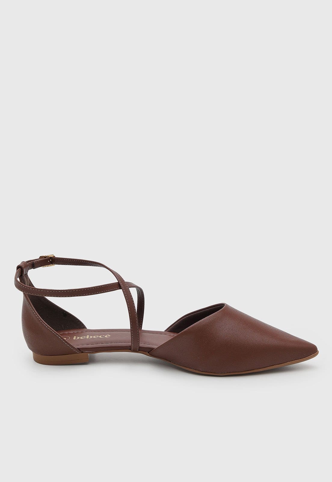 Vista 2 Sapatilha Feminina Becece Ponta Afilada BEBECÊ marrom