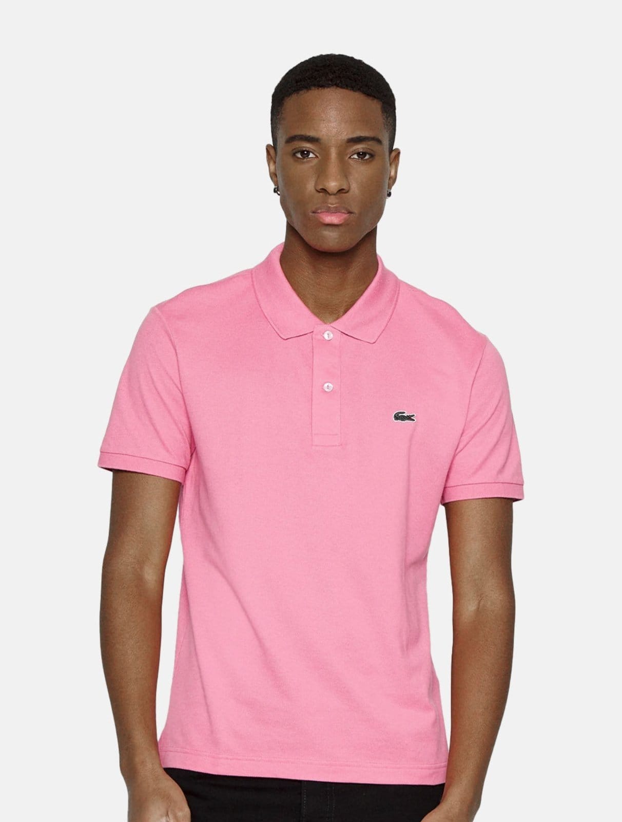 Vista principal Polo Lacoste Masculina L.12.12 Persa Dixen rosa
