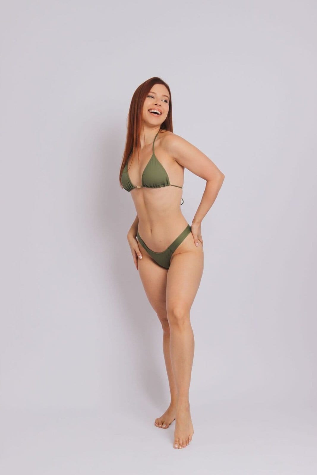 Vista 2 2401 - Calcinha de Biquíni Asa Delta Duna Casual DunaCasual verde oliva