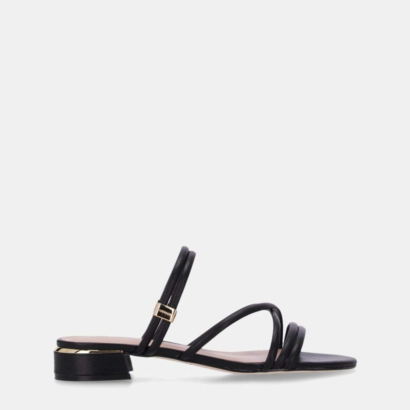 Chinelo Couro Laminati Ouro - 80910013 Luz Da Lua