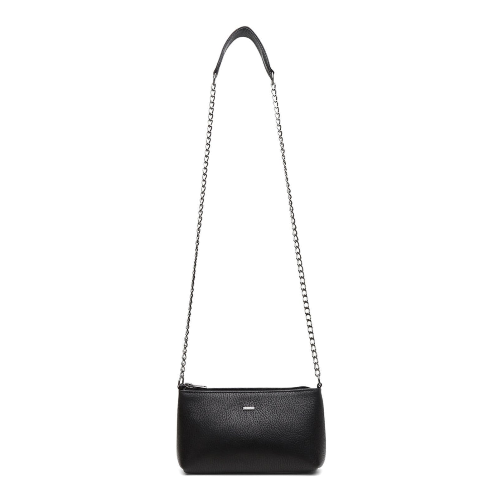 Bolsa Feminina Vittal Clutch Annelise em Couro Alça Corrente