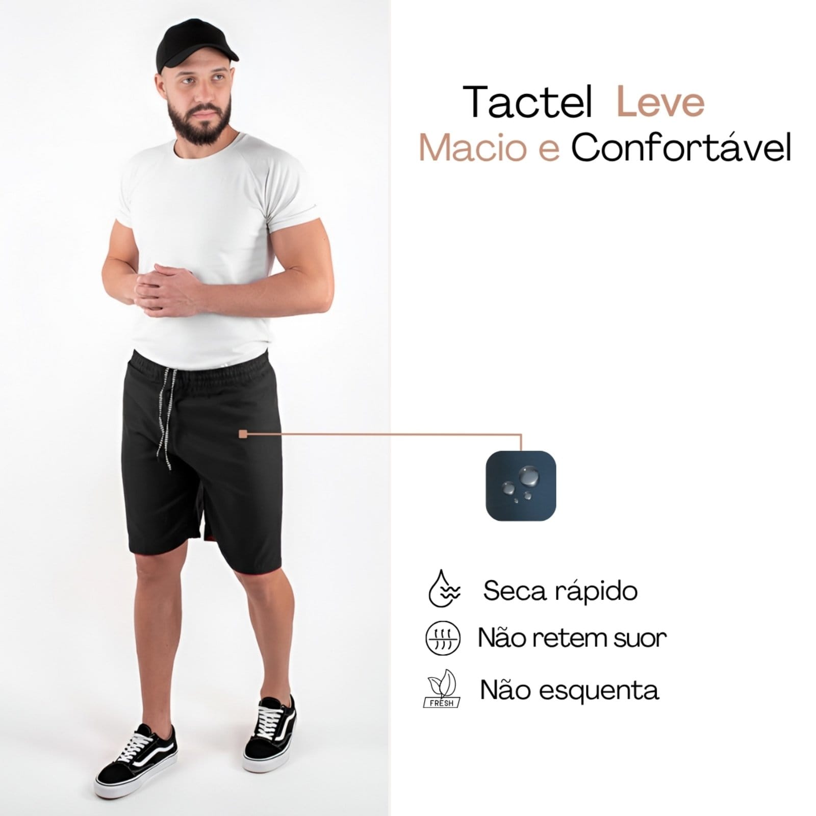 Vista 2 Kit 2 Bermuda Masculina Tactel Liso Esporte Academia Casual Bolso Traseiro Frent's azul/azul marinho/multicolorido/preto