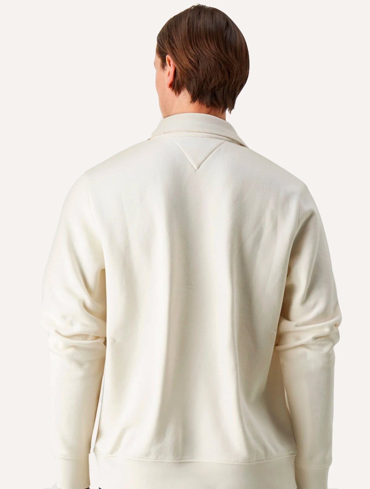 Vista 2 Moletom Tommy Hilfiger Masculino Track Graphic Half Zip Areia Tommy Hilfiger bege