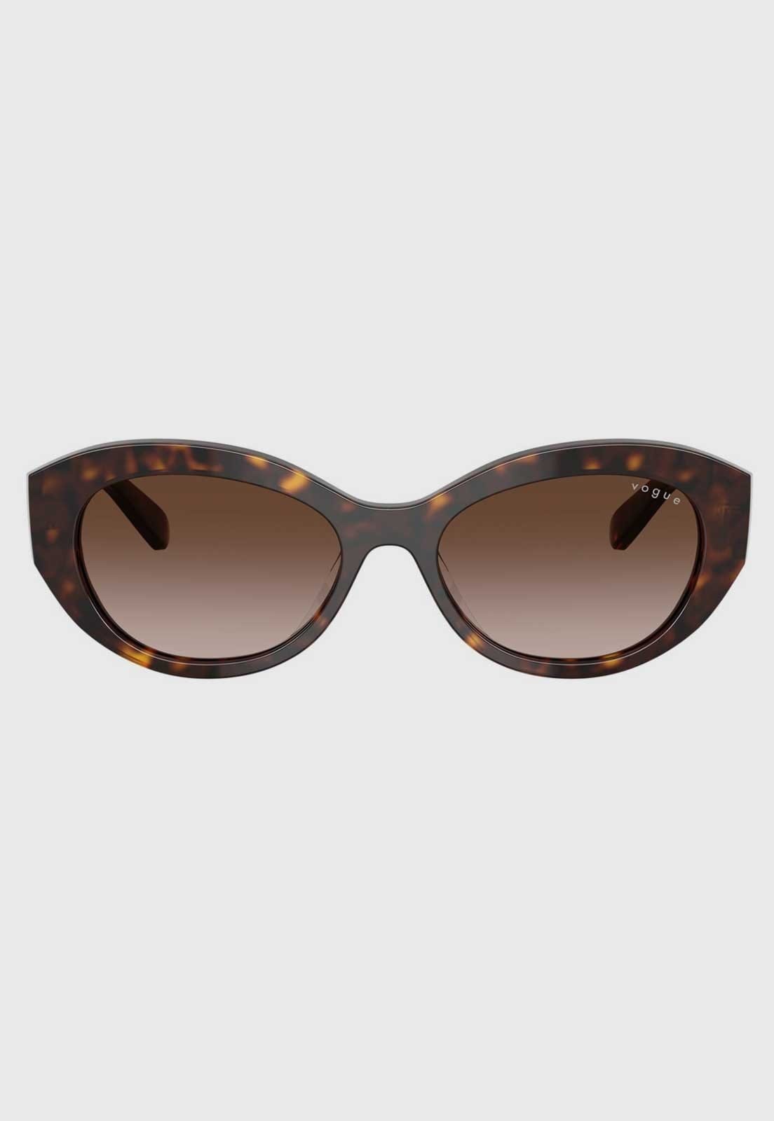 Vista 2 Óculos de Sol Feminino Vogue Cat Eye Tartaruga Vogue marrom