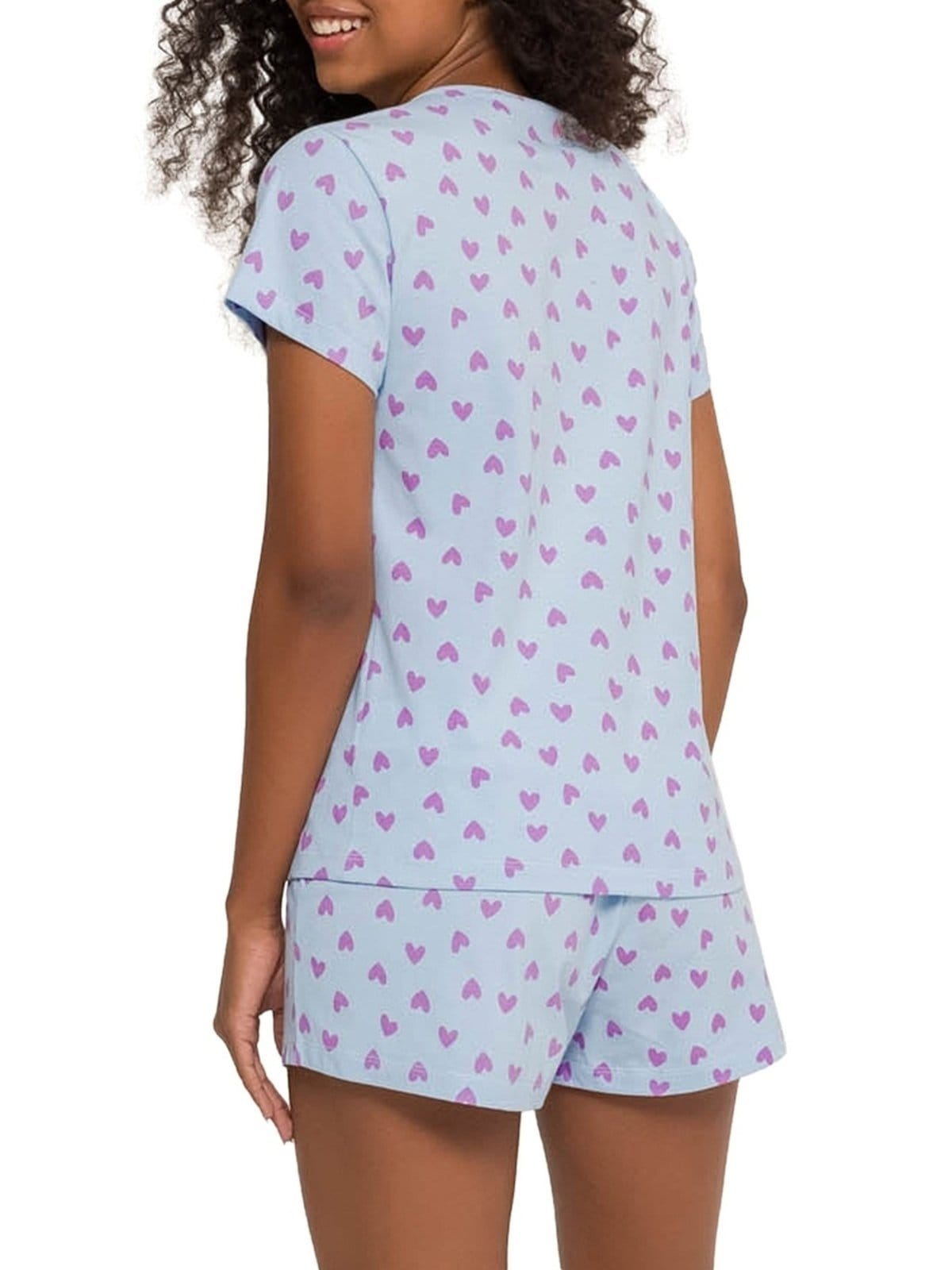Vista 2 Pijama Feminino Curto Espaço Pijama 4010199 Espaço Pijama azul