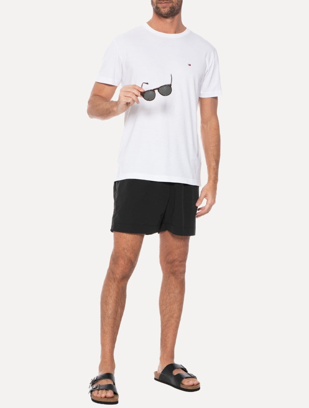 Vista 2 Short Tommy Hilfiger Masculino Regular Fit Long Drawstring Preta Tommy Hilfiger preto