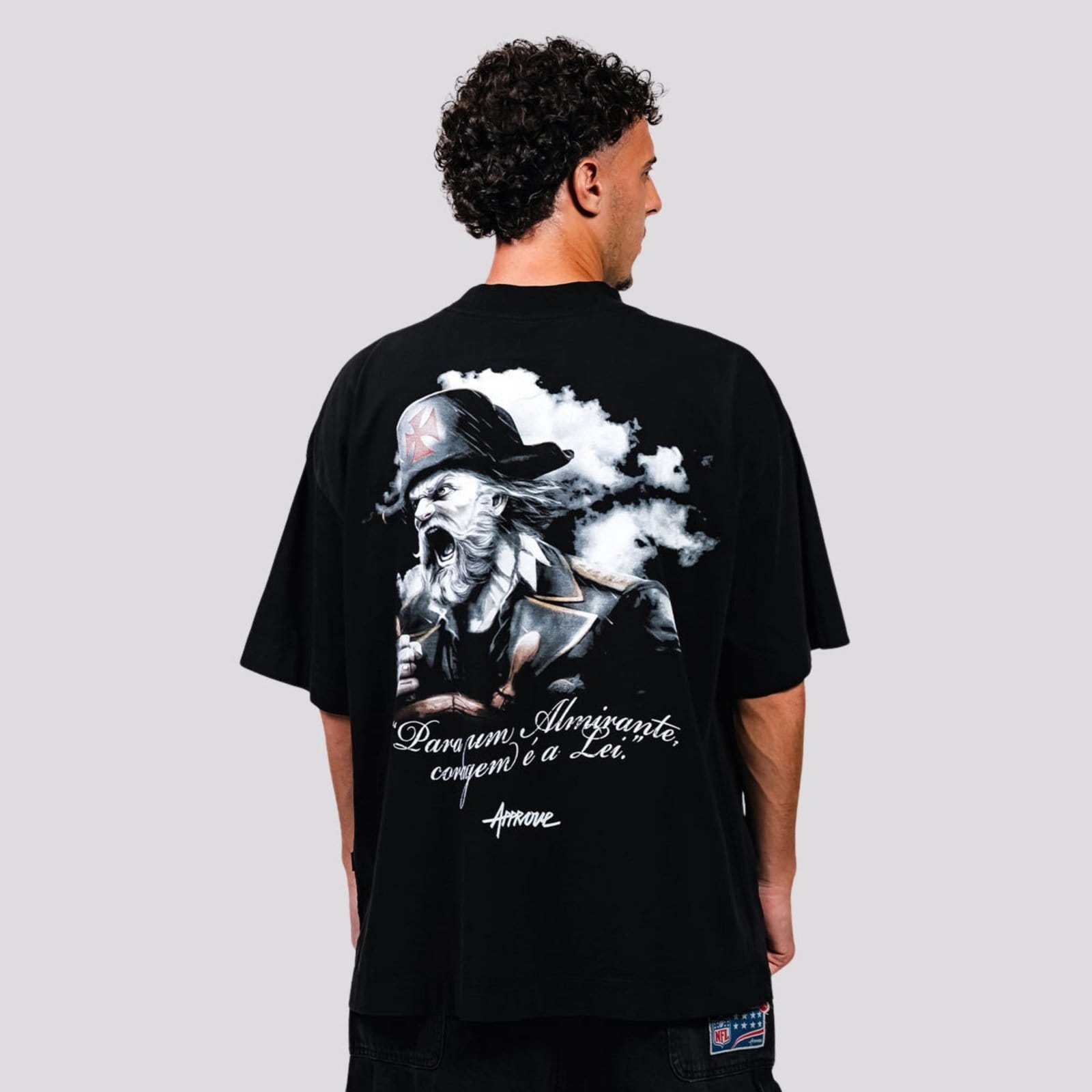 Vista 2 Camiseta Approve Huge Vasco Almirante Preta Approve preto