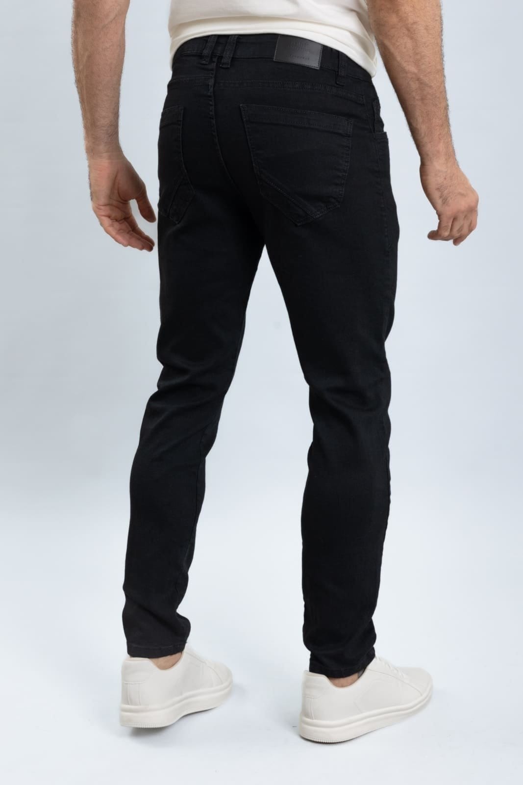 Vista 2 Kit 2 Calças Jeans Preta Slim Masculina Lemier Collection Lemier Jeans preto