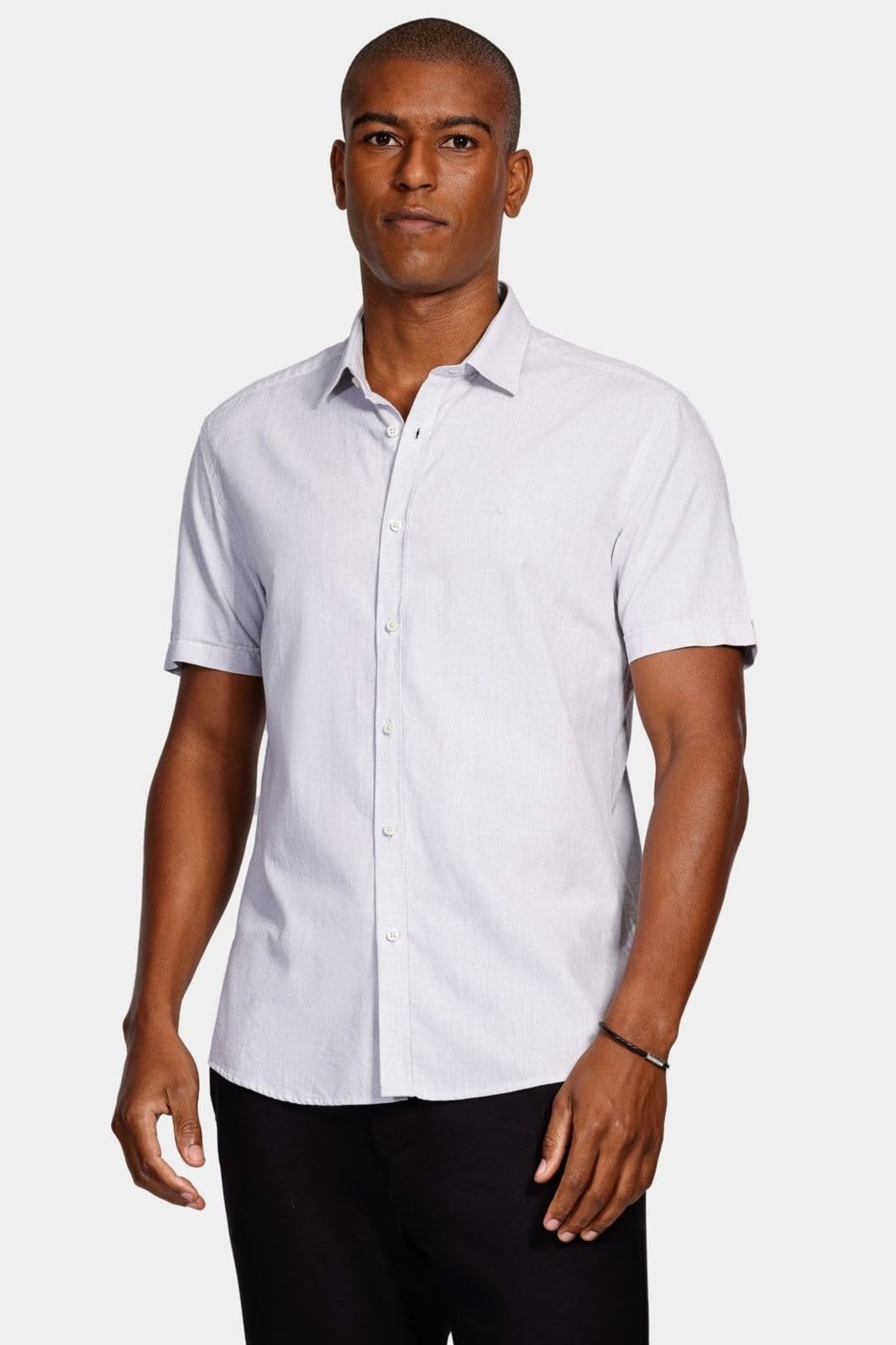 Camisa Aramis Manga Curta Slim Boa Vista Natural