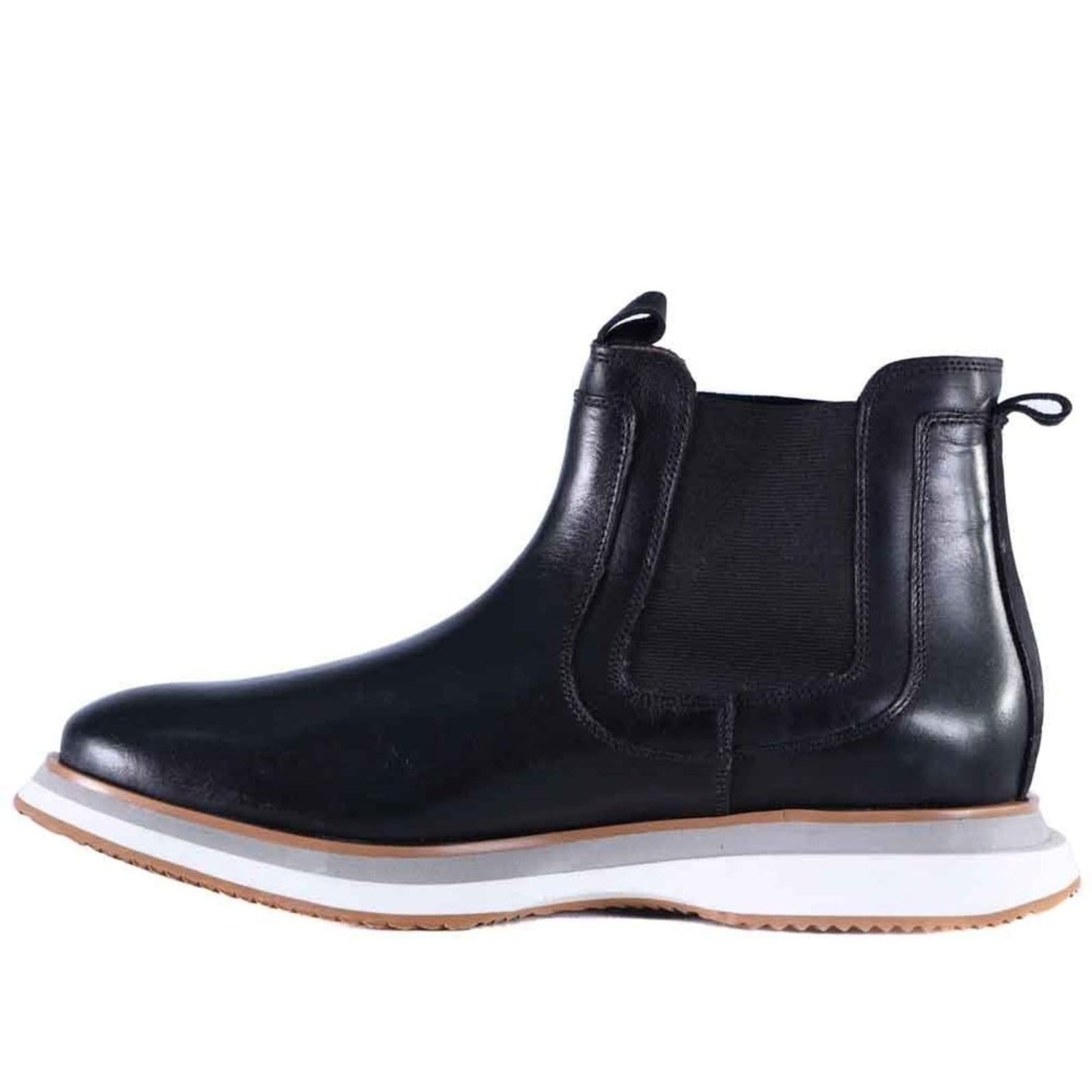 Vista 2 Bota Chelsea Masculina em Couro Zariff Lon022 Zariff Zariff preto