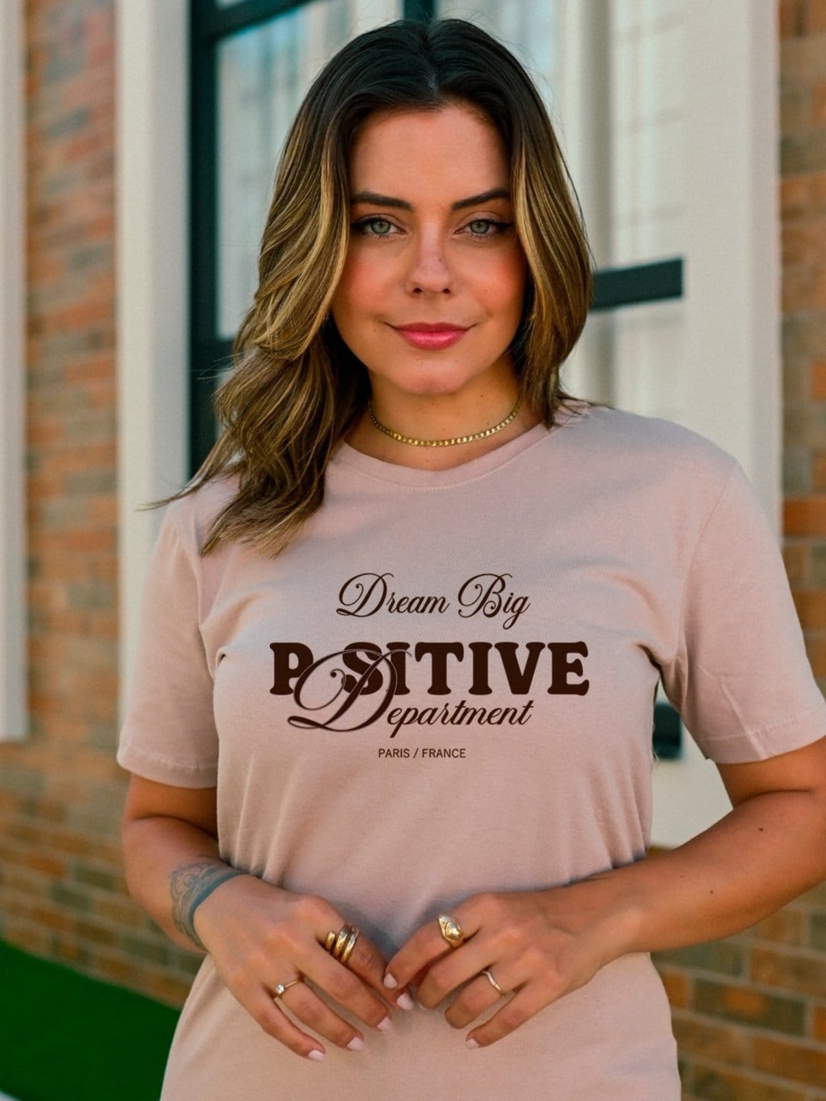 Camiseta Feminina Cianitas Chocolate Estampa Dream Big - 2