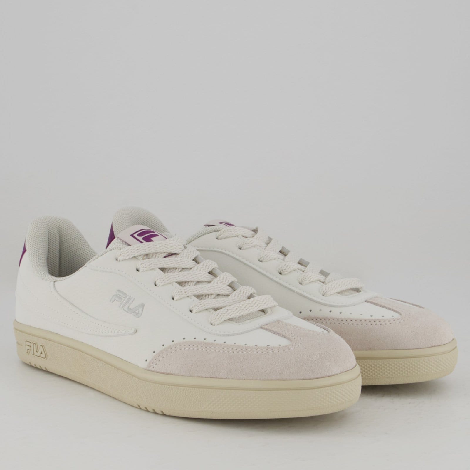 Vista 2 Tênis Fila Court 80 Feminino e Cinza Fila branco