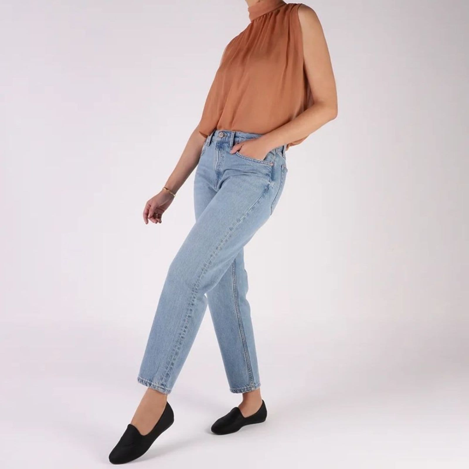 Vista 2 Sapatilha Feminina Elastano Usaflex UD20001 Usaflex preto