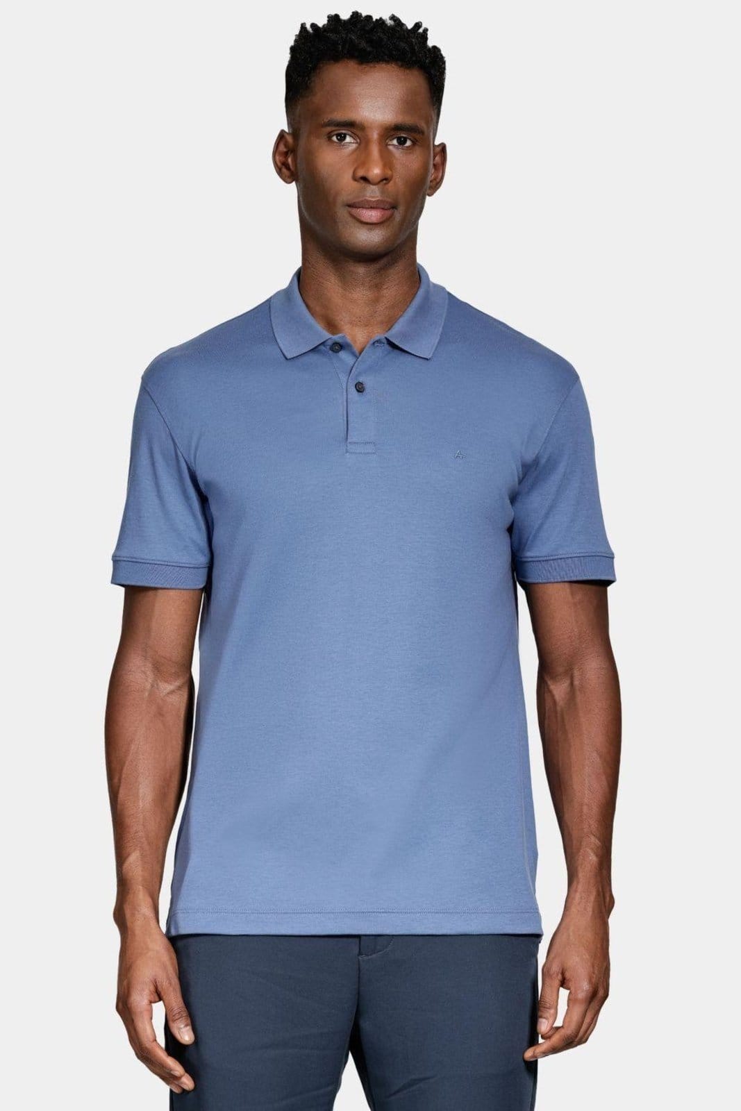 Vista principal Polo Aramis Manga Curta Interlock Pima Atlantico Aramis azul