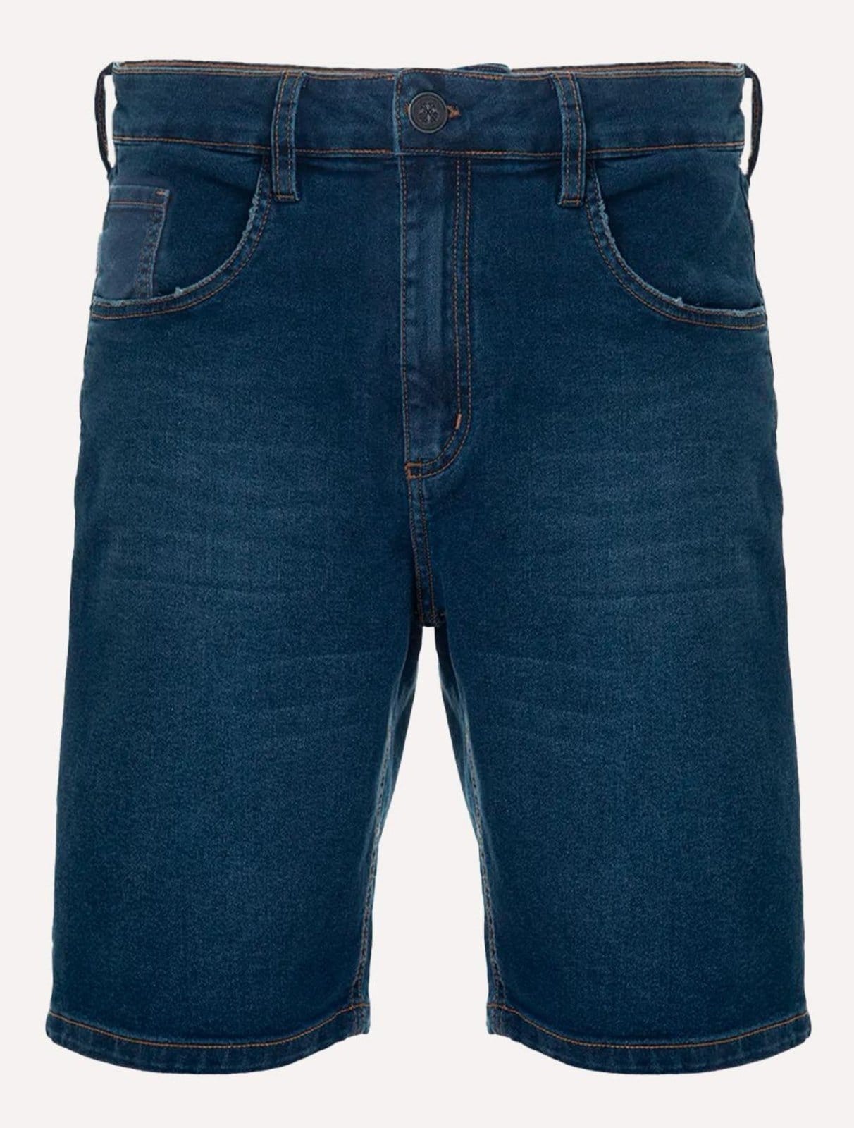 Vista principal Bermuda John John Jeans Masculina Lausanne Médio John John azul