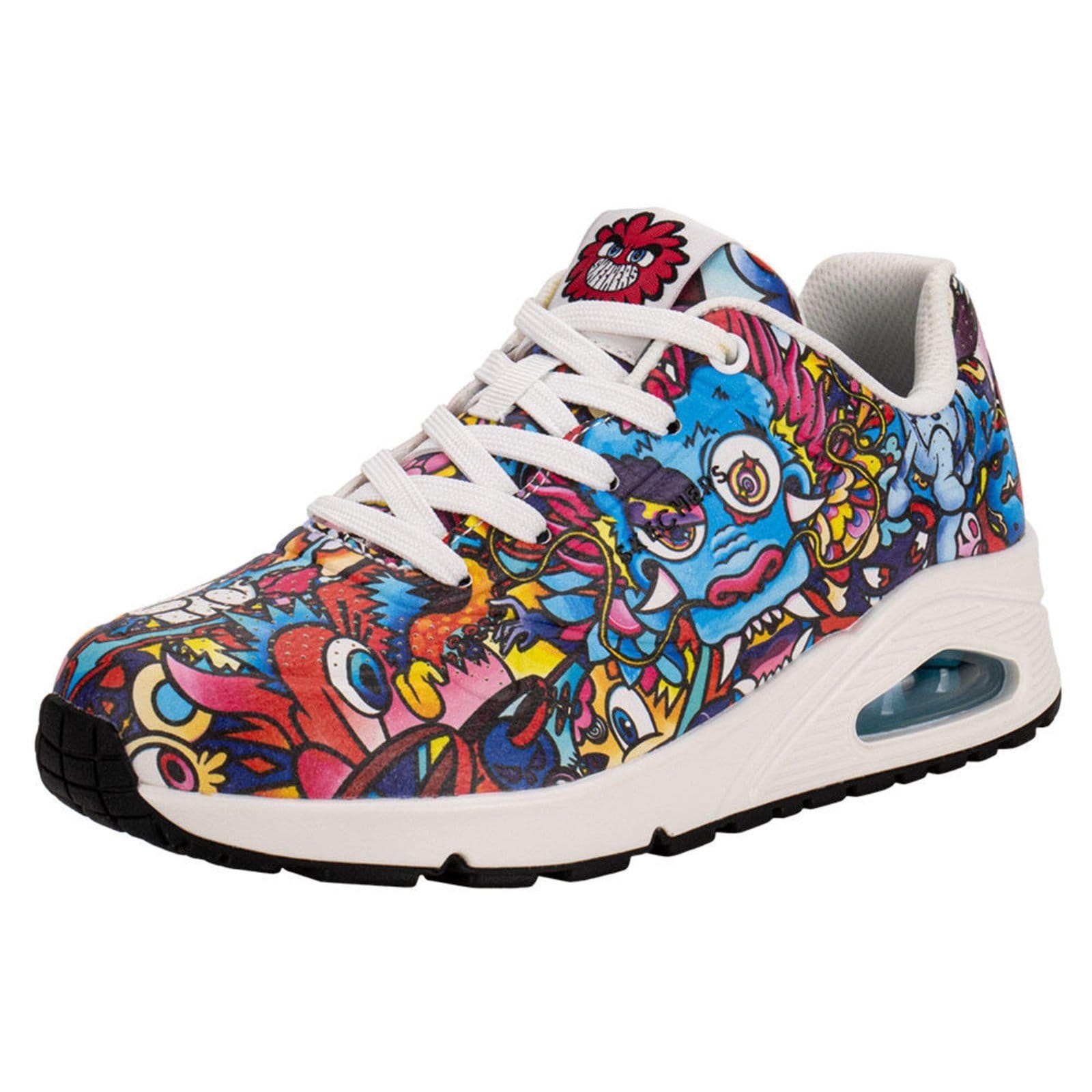 Vista principal Tênis Feminino Uno Color Doodle Skechers 177973 5677973 Skechers branco