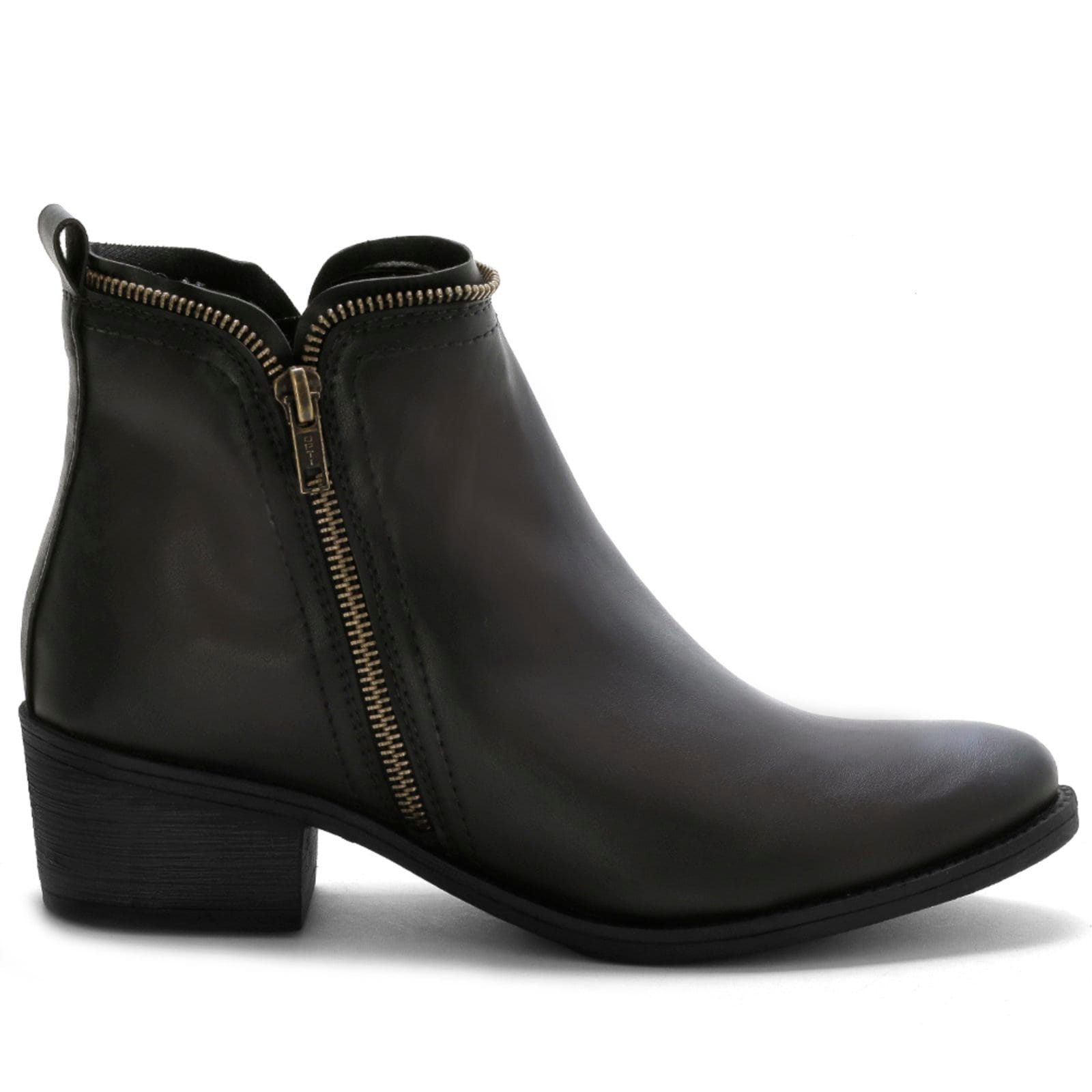 Vista 2 Bota Coturno Épico Cano Curto Com Salto ÉPICO CALÇADOS preto