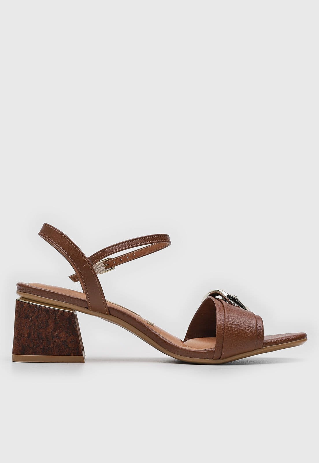 Vista 2 Sandália Feminina Vizzano Salto Bloco 6cm VIZZANO marrom