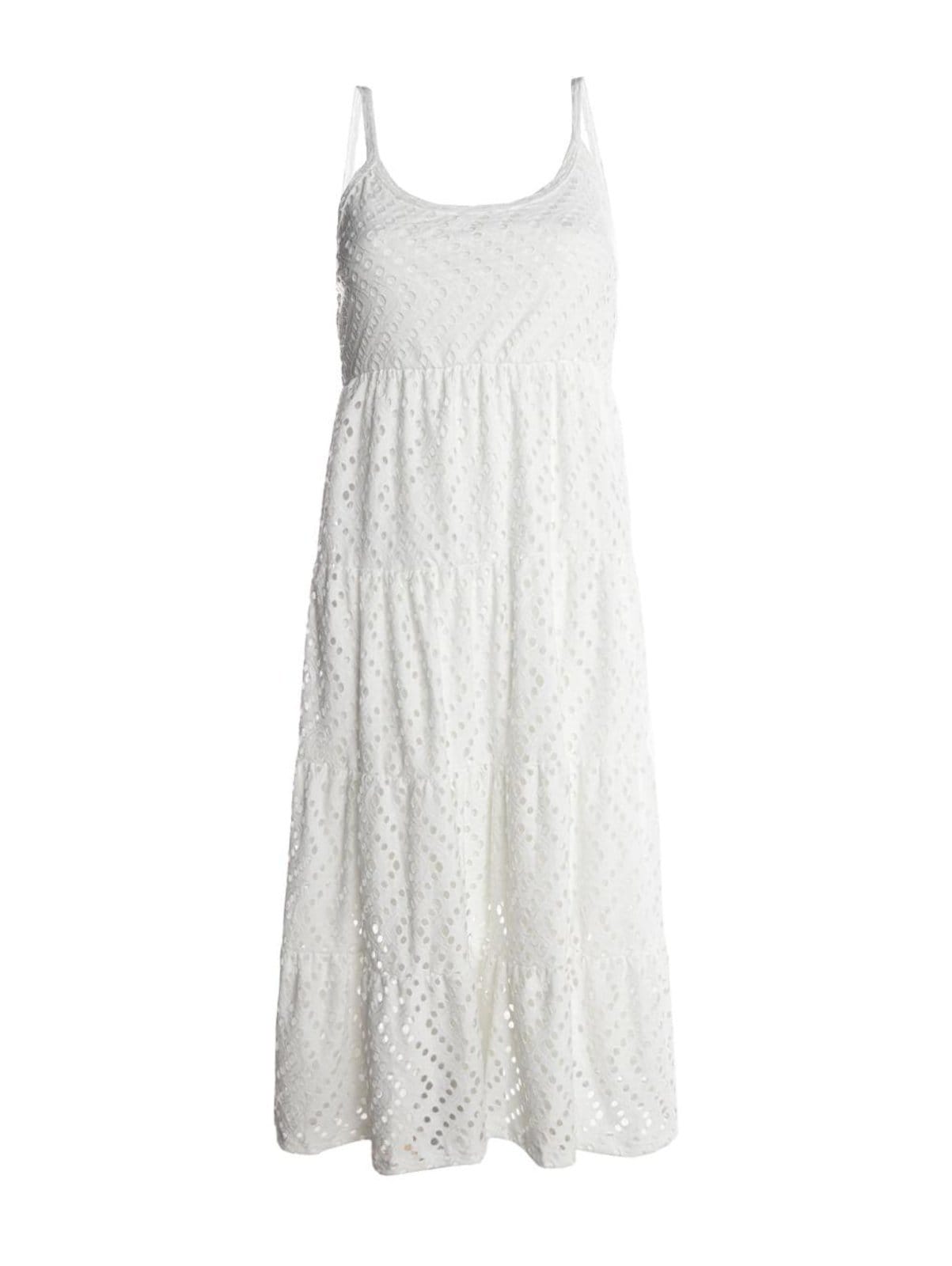 Vestido Médio Malha Laise Autentique Feminino OFF WHITE
