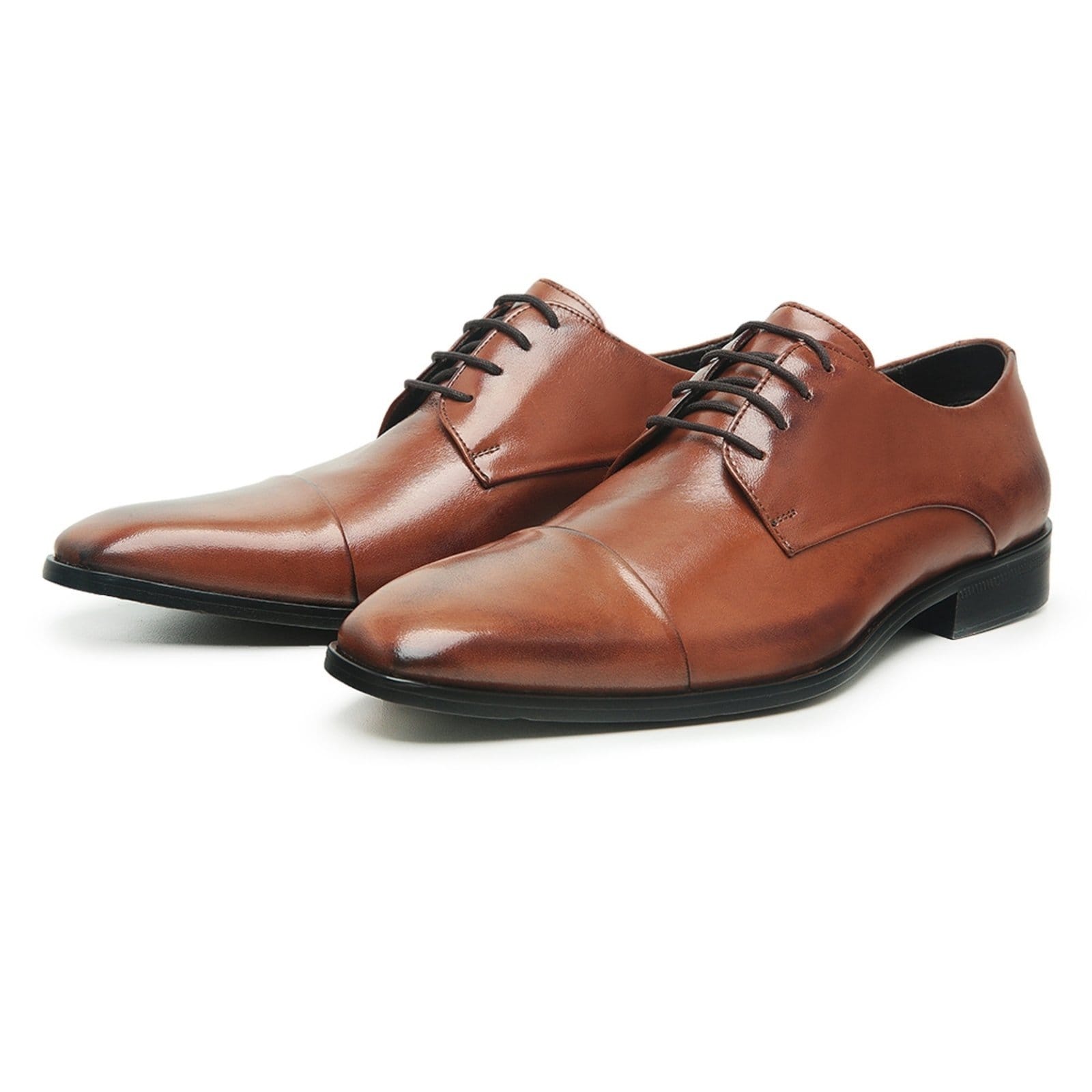 Vista 2 Sapato Social Derby Sapato Casamento em Couro Paulo Vieira cor Paulo Vieira Homem caramelo