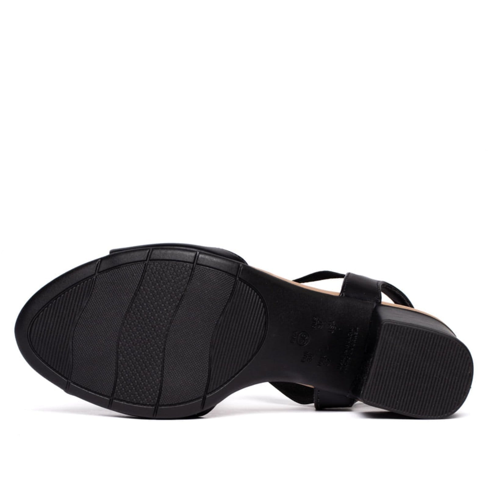 Vista 2 Sandália Feminina Comfortflex Salto Bloco Napa Comfortflex preto