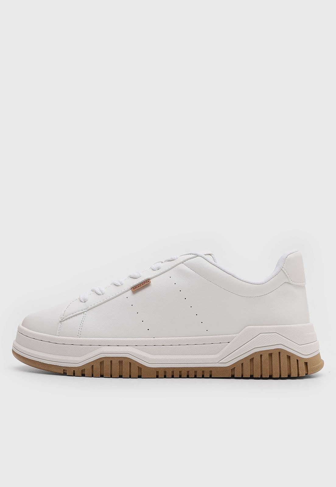 Vista principal Tênis Feminino Anacapri Solado Caramelo Anacapri branco