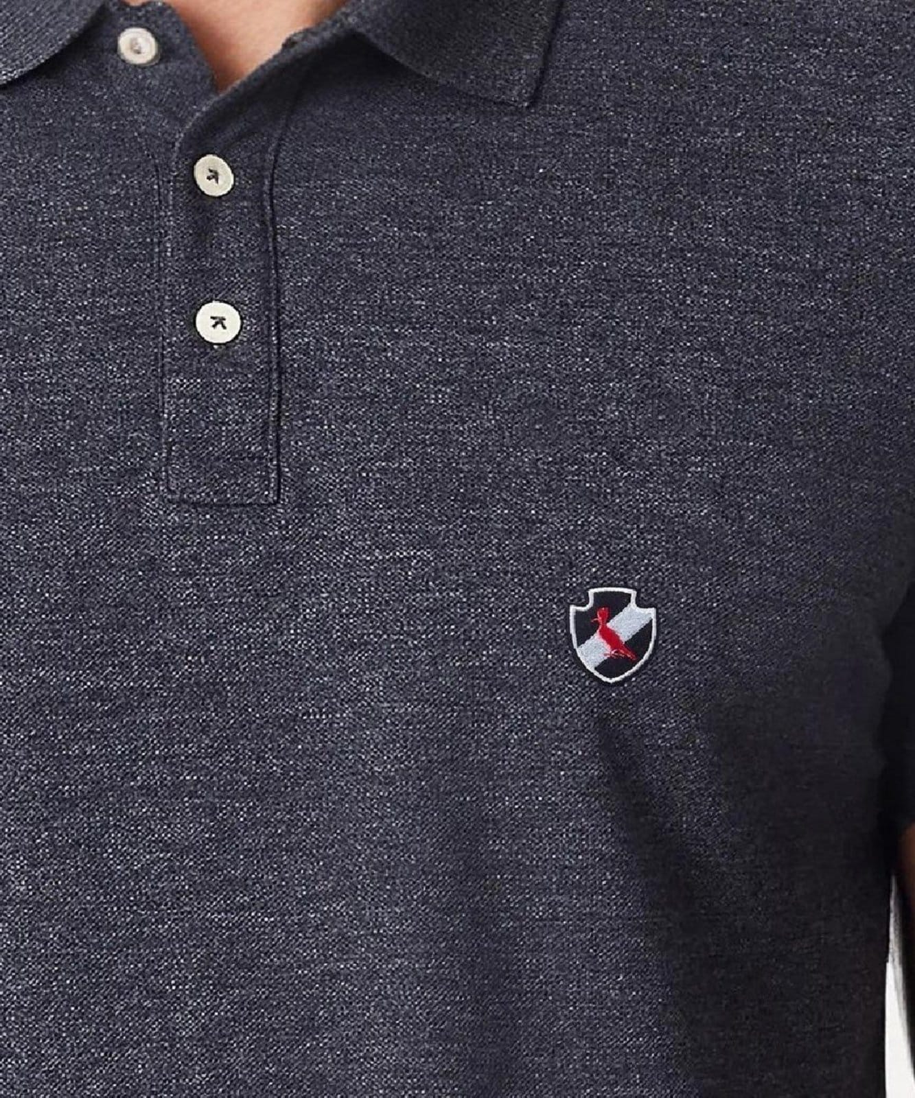 Vista 2 Polo Patch Vascaino Reserva cinza