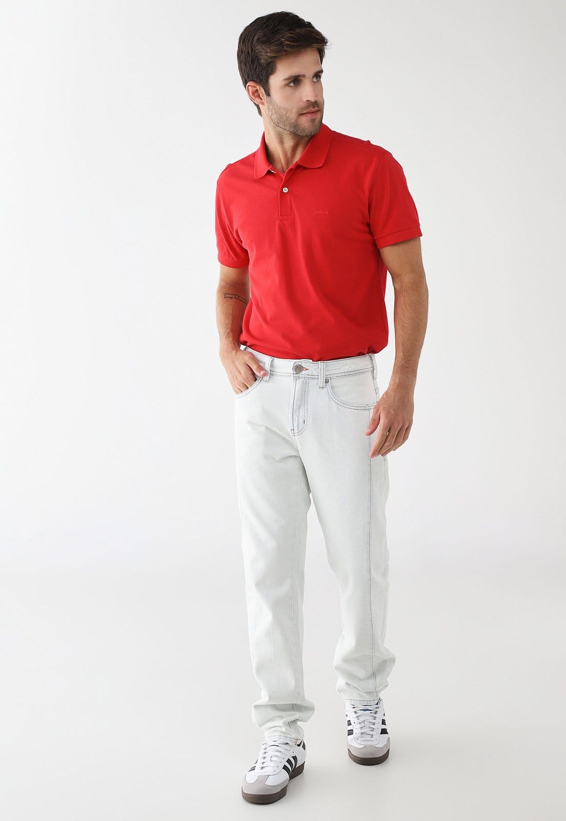 Vista 2 Calça Masculina Colcci Reta Jeans Claro Colcci azul