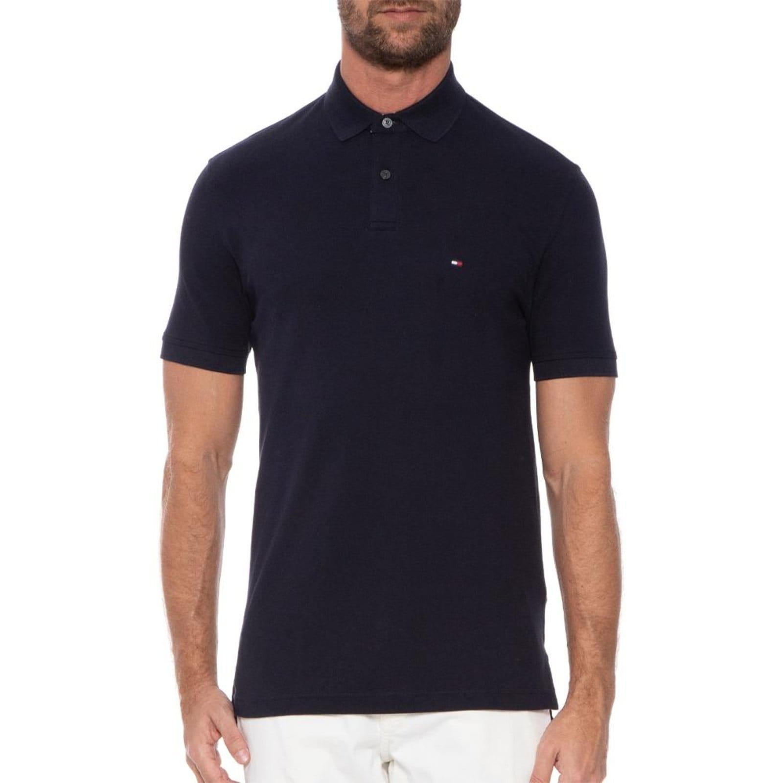 Vista 2 Camiseta Gola Polo Tommy Hilfiger Stretch Regular Fit Tommy Hilfiger azul marinho