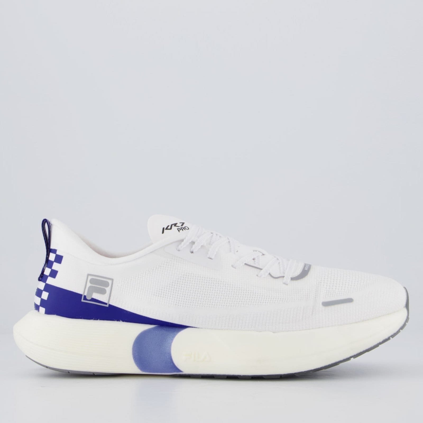 Vista principal Tênis Fila KR7 Pro Branco e Azul Fila branco azul