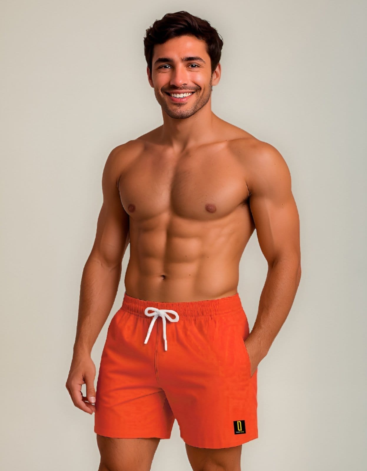 Vista 2 Short Masculino Neon Bermuda Praia Mauricinho Jr Rf. 001 Laranja Lucas Lunny laranja neon